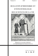 Bulletin d'histoire et d'épistémologie des sciences de la vie, v. 32, no 02